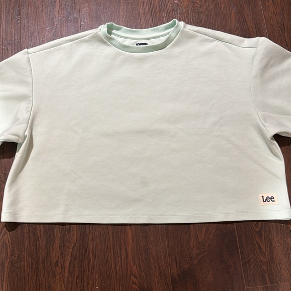 Lee Women's Cropped Tee Color Seaglass Size L - Picture 5 of 8